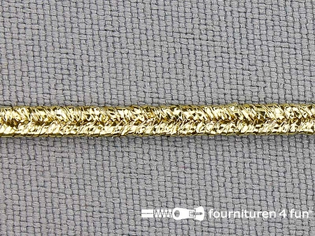 Kaart 50 meter soutache koord - 3mm - glans geel goud 