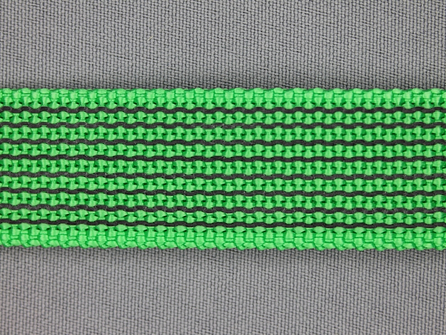 Rubber halsband 25mm groen / grijs