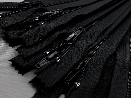 10 stuks nylon broek ritsen - 18cm - zwart