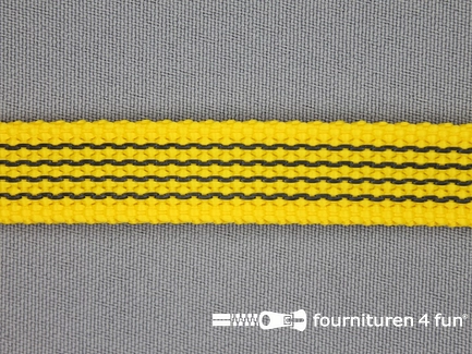 Halsband met rubber - 15mm - geel