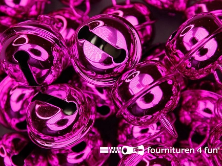 Belletjes 22mm fuchsia roze 5 stuks