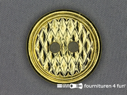 Gouden knoop - 34mm - ruit