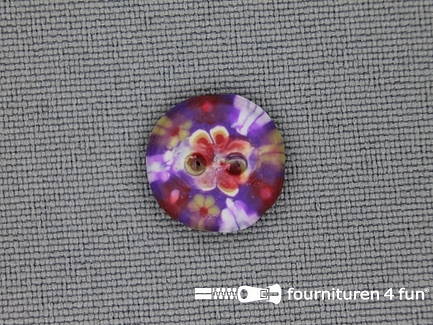 Ibiza knoop 13mm paars - geel - rood