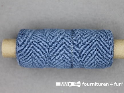 Elastisch garen - rimpel elastiek - 30 meter - jeans blauw