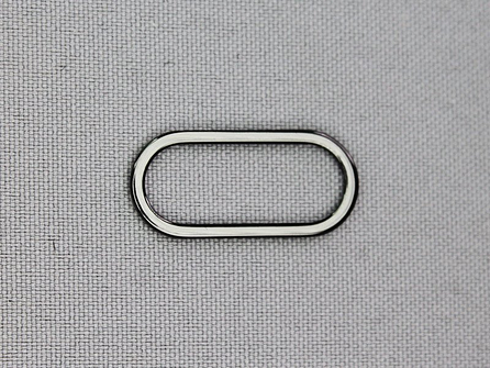 Ovale ring - Schuifpassant - 26mm - glimmend zwart