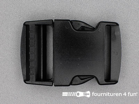 Parachute gesp - 40mm - zwart - heavy duty