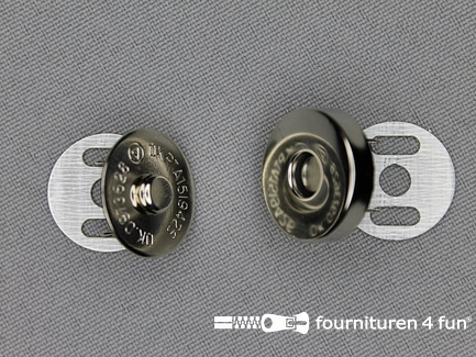 Magneetknoop - buigbare pinnetjes - 18mm - zilver