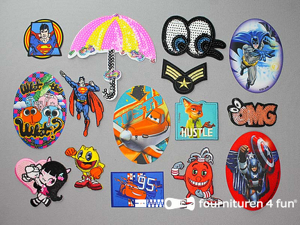 Collectie strijkapplicaties - 15 delige set - opstrijkbare patches