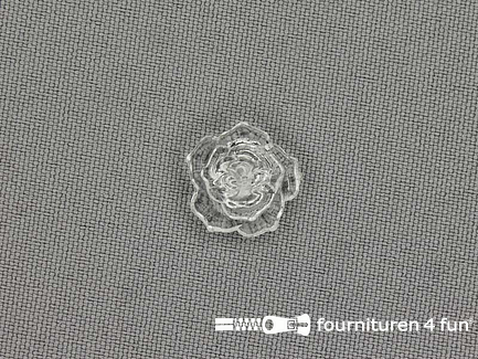 Bloemen knoop 15mm roos transparant