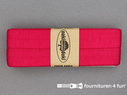 Oaki Doki Tricot biaisband - 20mm x 3 meter - fuchsia roze (917)