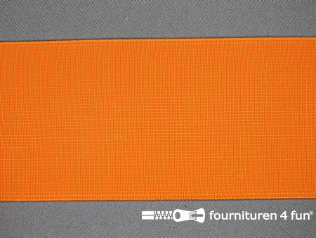 Gekleurd soepel elastiek 80mm oranje