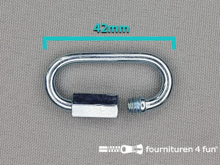 Karabijnhaak met schroefsluiting - 42mm