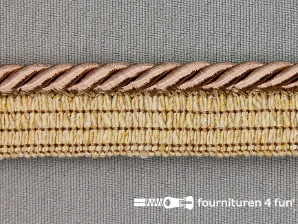 Gedraaid paspelband 18mm cacao bruin