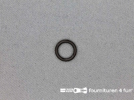 10 Stuks kunststof ring - 8mm - donker bruin