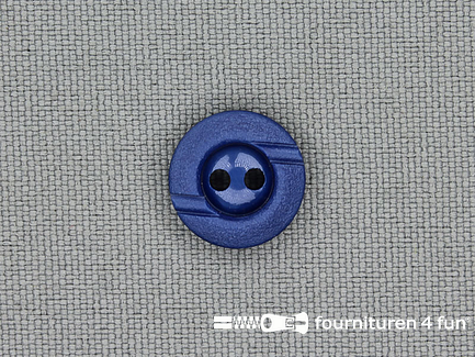 Kunststof design knoop - 13mm - kobalt blauw