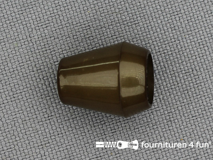 Koorduiteinde - kunststof - 12x14mm - olijf bruin