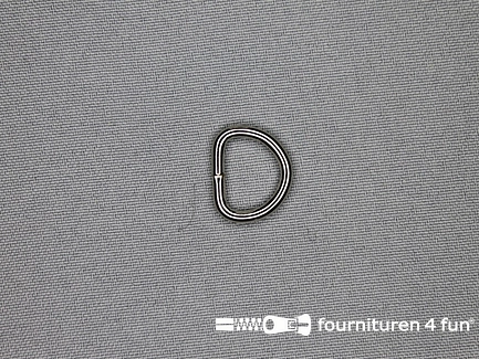 D-ring - heavy duty / extra sterk - 16mm - vernikkeld
