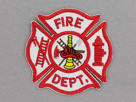 Applicatie 60x60mm 'Fire Department' - brandweer