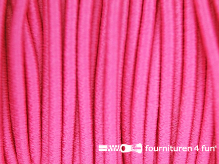 Rol 100 meter elastisch koord 2,5mm licht fuchsia roze