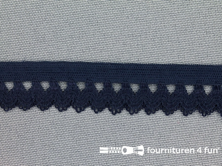 Elastisch kant - 16mm - donker blauw