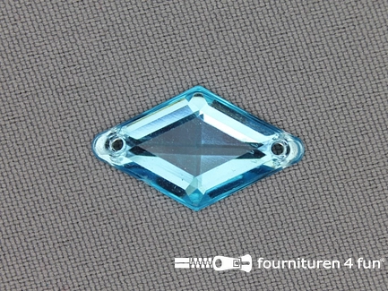 10 stuks Strass steen 14x25mm ruit aqua blauw