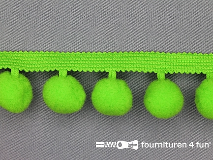 Bolletjesband - 40mm - lime groen
