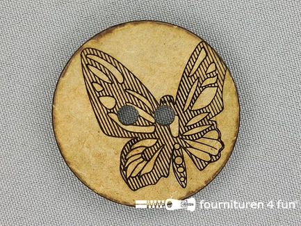 Kokos knoop 44mm vlinder