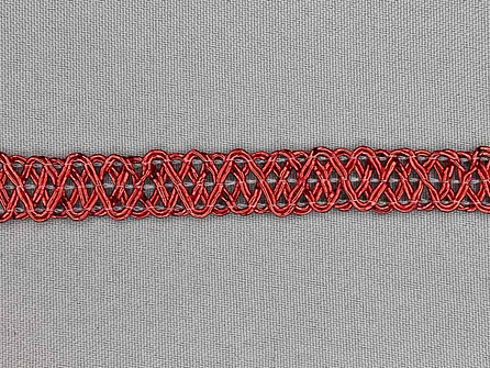 Kaart 25 meter party band 12mm rood