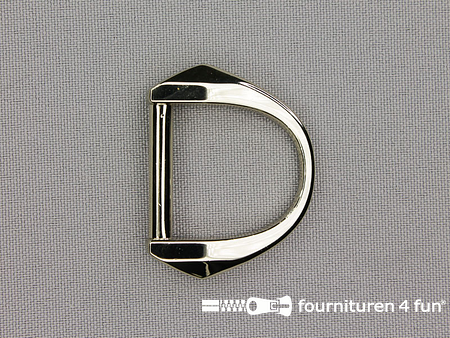 Luxe D-ring - 25mm - chroom