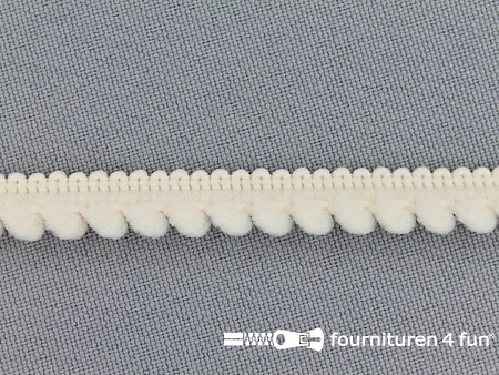 Bolletjesband - 10mm - ecru