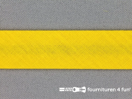 Rol 25 meter katoenen biasband - 18mm - honing geel