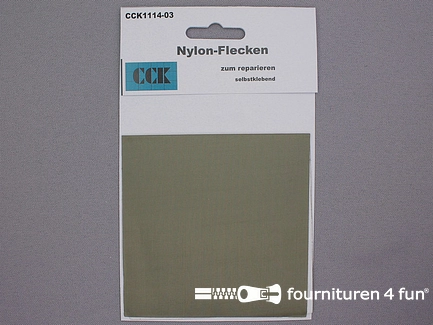 Zelfklevend nylon reparatiedoek - 10x20cm - lever grijs