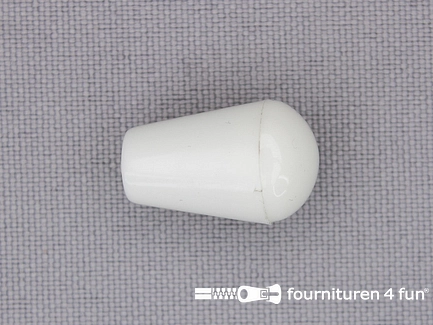 Koorduiteinde - kunststof - met dopje - 12x18mm - wit