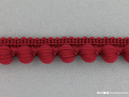 Bolletjesband - 15mm - bordeaux 