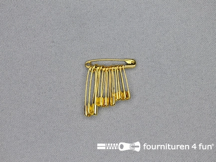 Veiligheidsspelden - assortiment - goud - 12 stuks