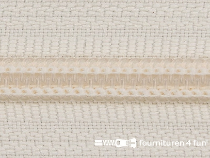 Deelbare spiraal rits 6mm met 2 schuivers ecru
