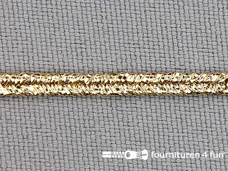 Kaart 50 meter soutache koord 3mm glans brocaat goud 