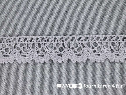 COUPON 6 meter Ibiza broderie 16mm grijs