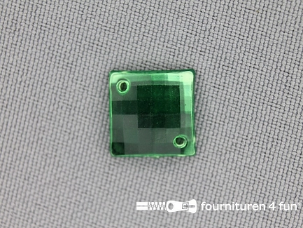 10 stuks Strass stenen vierkant 12mm gras groen