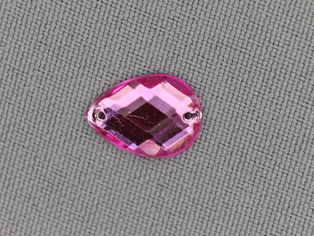 10 stuks Strass stenen druppel 10x14mm licht roze