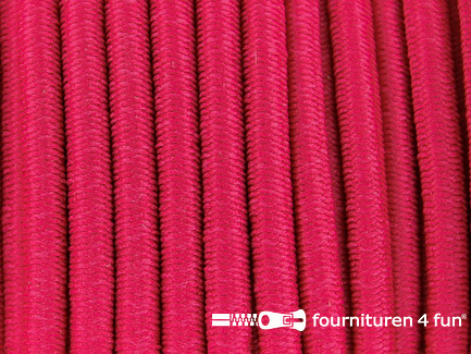 Rol 50 meter elastisch koord 3mm fuchsia roze