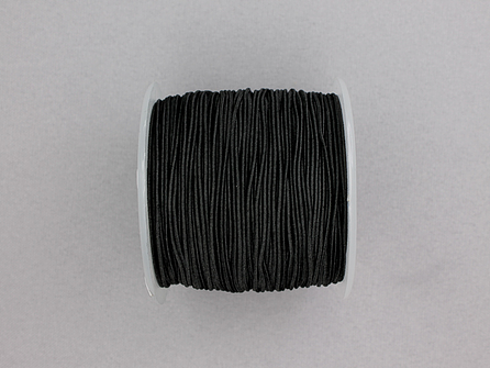 Rol 100 meter elastisch koord 0.8mm zwart