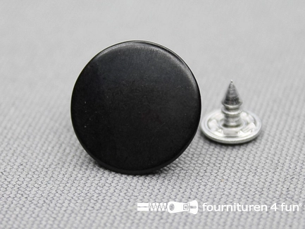 Jeansknopen - 17mm - zwart - 10 stuks