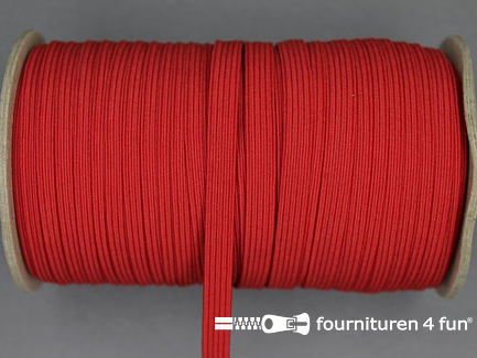 Rol 50 meter gekleurd elastiek - 6mm - rood