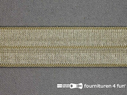 Rol 25 meter elastische biasband 20mm safari groen