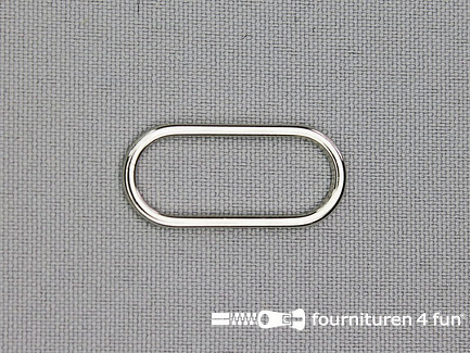 Ovale ring - Schuifpassant - 26mm - zilver