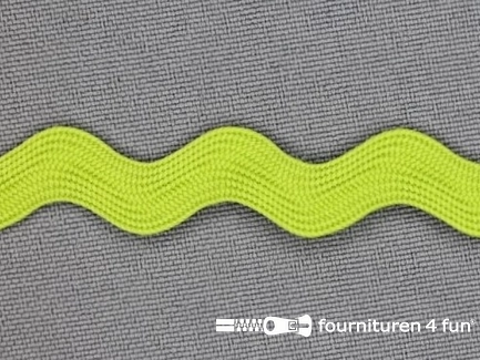 Zigzag band 15mm lime groen
