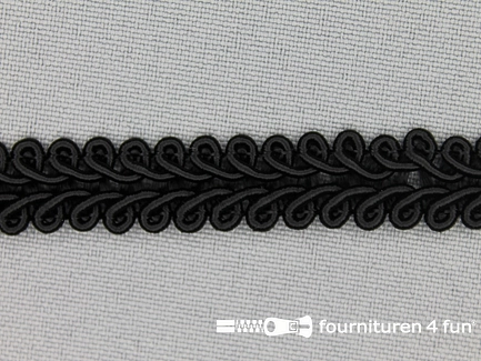 Viscose galon 11mm zwart