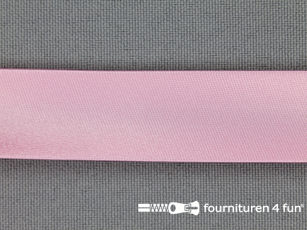 Satijnen biasband 18mm licht roze