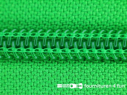 Deelbare spiraal rits nylon 5mm fel groen